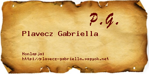 Plavecz Gabriella névjegykártya
