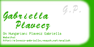 gabriella plavecz business card